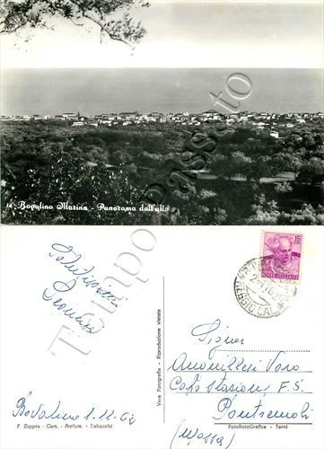 Cartolina di Bovalino Marina, panorama - Reggio Calabria, 1962