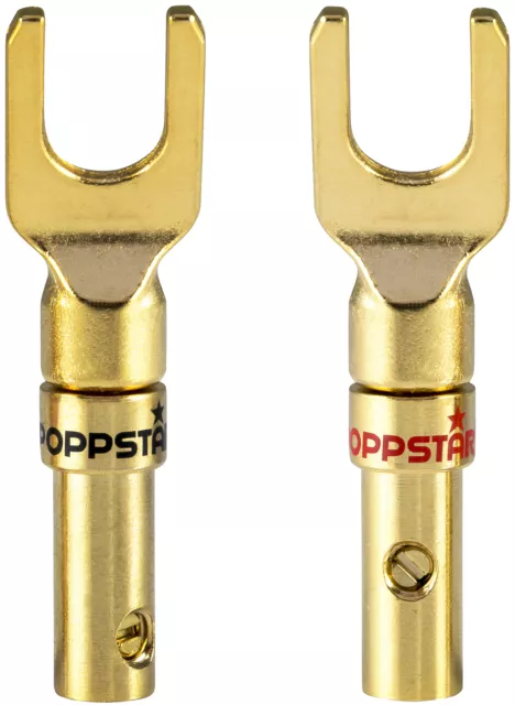 Poppstar 2x cosses de câbles haut de gamme, connecteur fourche pour la connexion