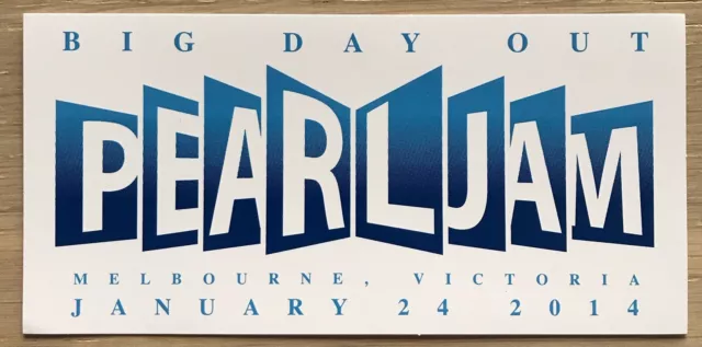 Pearl Jam - Melbourne 2014 Tour Big Day Out Sticker - Eddie Vedder