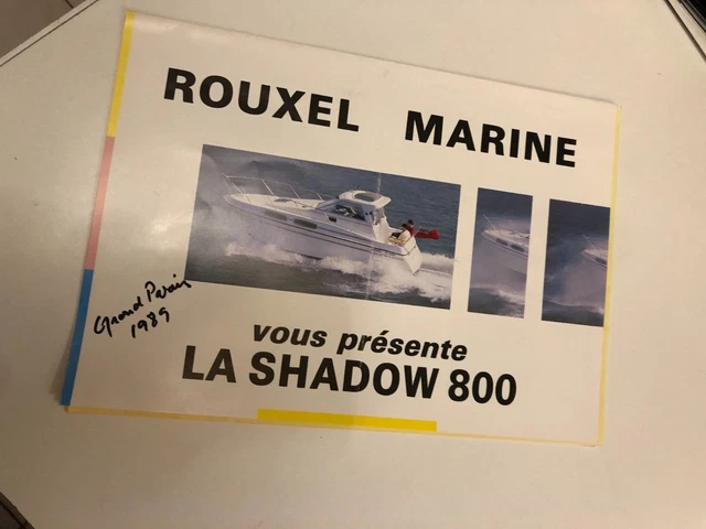 Rouxel MARINE SHADOW 800  1989 Bateau Voilier catalogue publicitaire vintage C31
