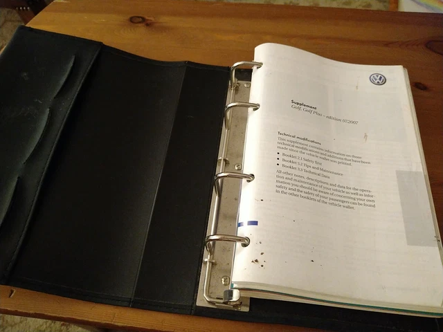 VW GOLF VOLKSWAGEN confezione libro completa PROPRIETARI MANUALE MANUALE PORTAFOGLIO 2006 2007 stampa