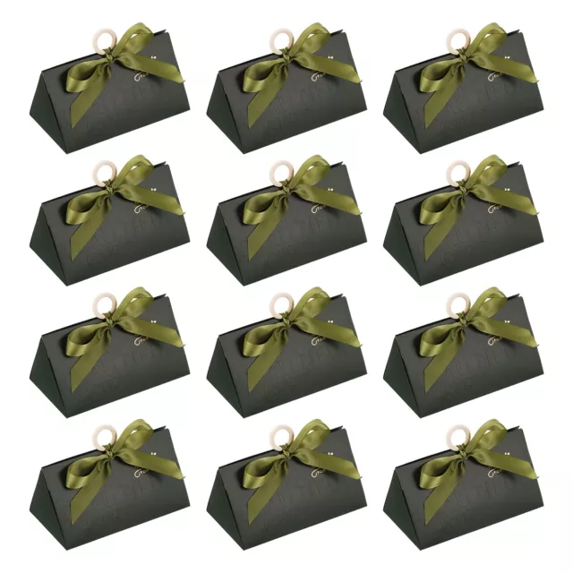 Candy Boxes, 30 Pcs Wedding Gift Boxes 6.7 x 3.9 x 3.3 Inch, Dark Green