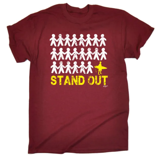 Stand Out Surf - Mens Funny Novelty T-Shirt Tshirts