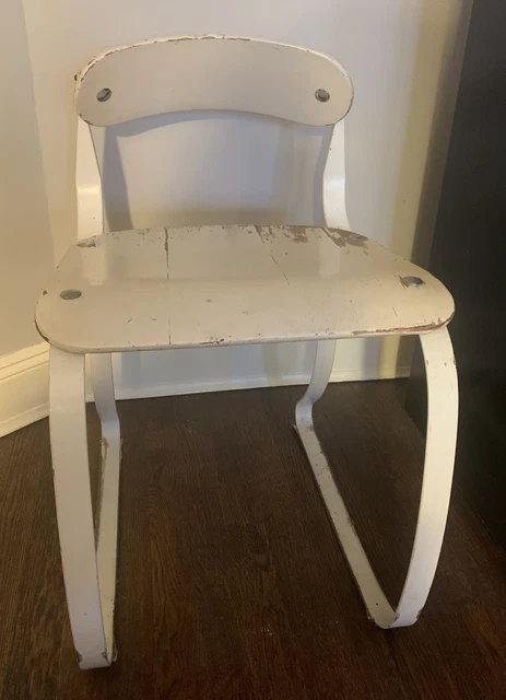 Herman A Sperlich Ironrite Health Chair Vintage MCM Machine Age 1938 Metal White