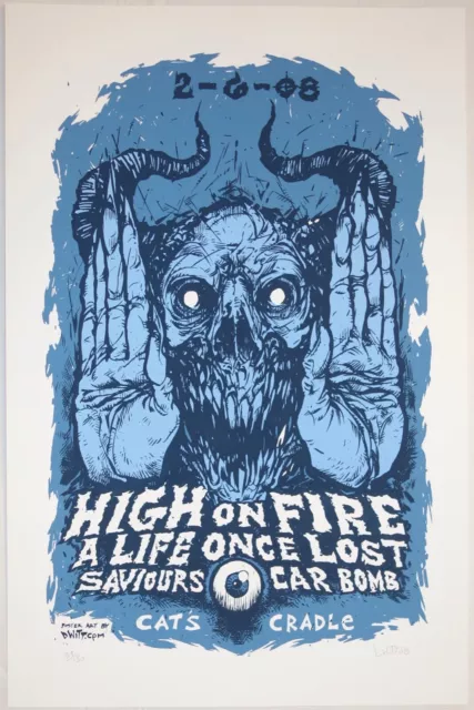 2008 High on Fire - Carrboro Silkscreen Concert Poster S/N by DWITT