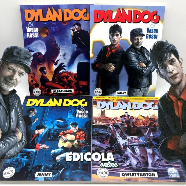 LOTTO 4 FUMETTI Di DYLAN DOG E VASCO ROSSI Serie Completa 1 Prima LOTTO 4 FUMETTI Di DYLAN DOG E VASCO ROSSI Serie Completa 1 Prima