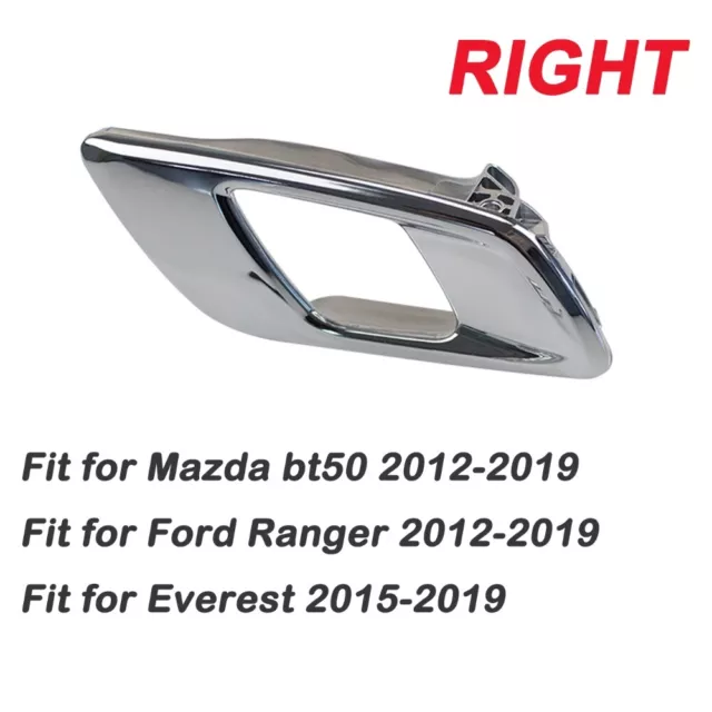 Car Interior Door Inner Handle for Ford Ranger 2012-2021 Everest 2015-2021  Mazda BT50 2012-2019 Silver Grey