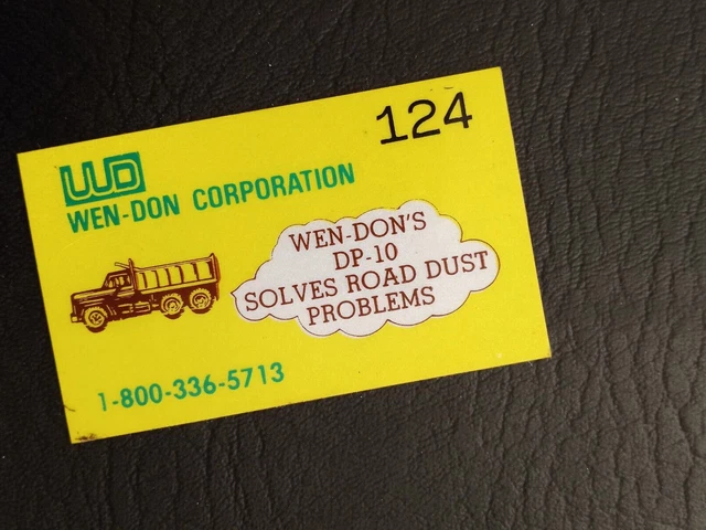 Nice Rare Wen-Don With Serial Number Coal Mining Sticker