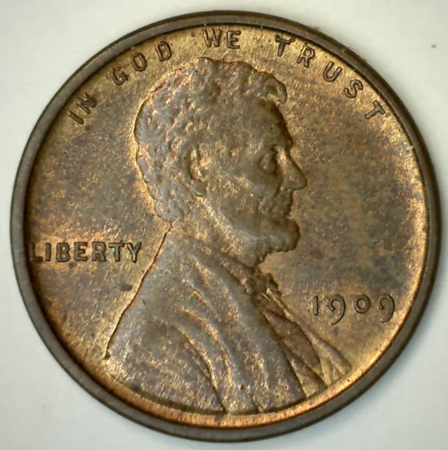 1909 VDB Lincoln Wheat Cent UNC 1c US Type Penny Coin Uncirculated Red Brown