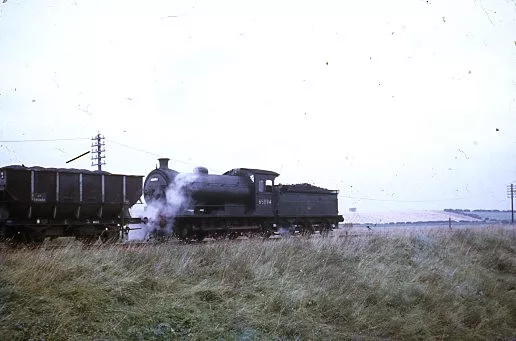 Original colour slide of 65894 ER J27 class steam loco