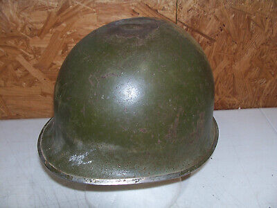 Vintage Front Seam Fixed Bale WWII M1 USGI Army Helmet US GI Combat USMC WW2 Old