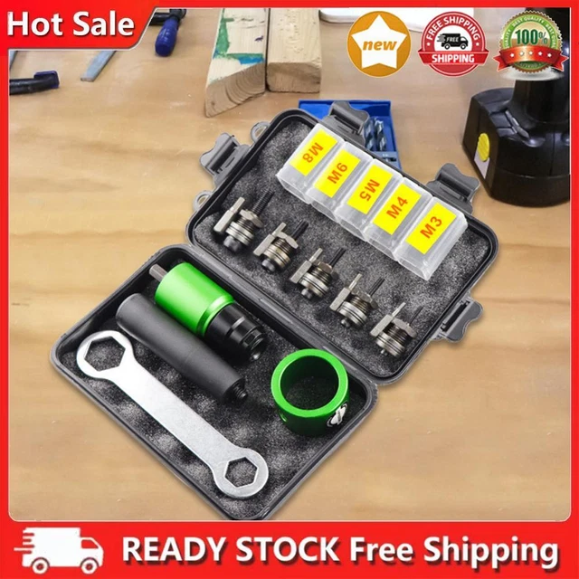 Rivet Nut Gun Self-Lock Insert Slot Pull Riveting Tool Hand Wrench Accessories