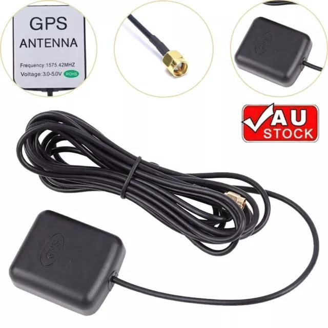 GPS Antenna SMA Plug Active Aerial Extension Cable for Navigation Head Unit NEW