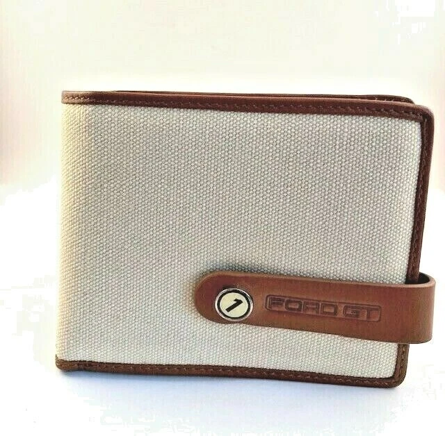 Men Wallet Bifold Ford GT, change purse, fabric and vinyl