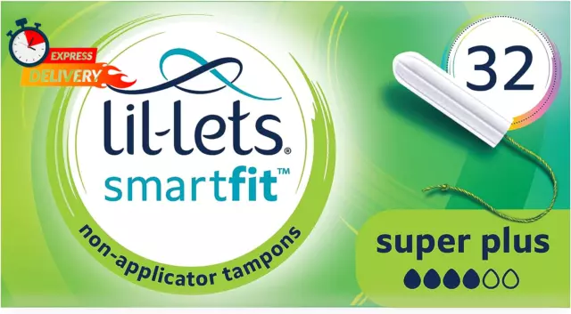 Lil-Lets Smartfit Super plus Non-Applicator Tampons - Pack of 32