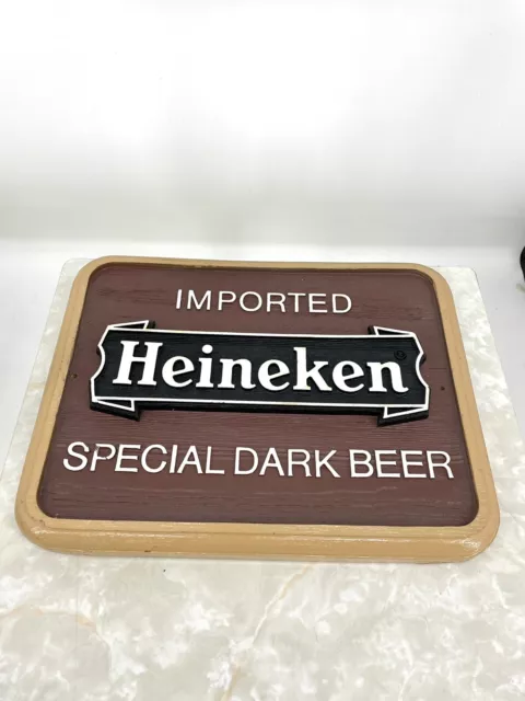 Vintage Heineken Imported Special Dark Beer Sign 12.5x9.5  pre owned