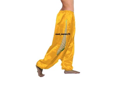 Aladdin ALADDIN Largo Habibi Danza Del Ventre Yoga Pantalone Fuoco Donna Raso Alto Split 