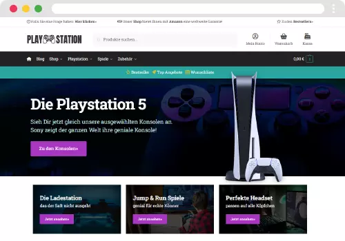 Playstation - Shop Amazon Affiliate Shop über  Playstation und Zubehöhr