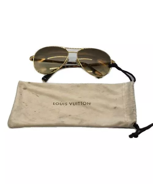Louis Vuitton Z1928U LV First Metal Square Sunglasses , Gold, One Size