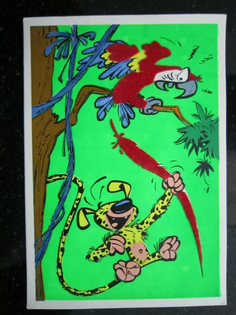 Marsupilami - Franquin - carte postale ancienne 1950 avec feutres