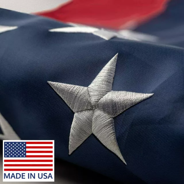 US American Flag 3x5 Made in USA Luxury Embroidered United States Flag Outdoor