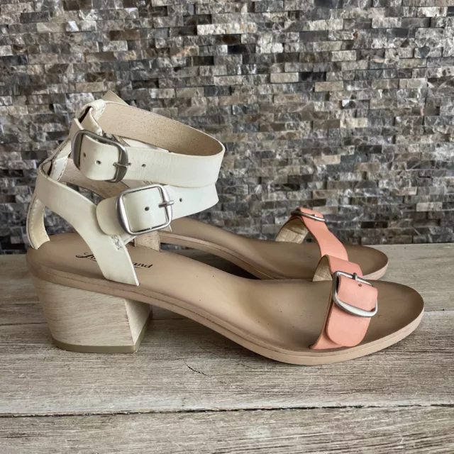 Lucky Brand Womens Size 10 Sandal Double Strap Block Heel