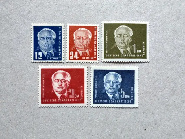 DDR Briefmarken 1950, Mi.-Nr.: 251 - 255, Wilhelm Pieck I, nahezu postfrisch !!!