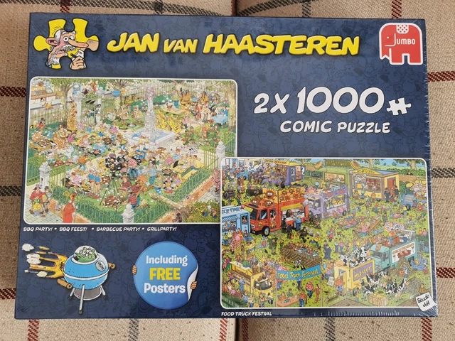 PUZZLE JAN VAN Haasteren BBQ Party Food Truck Festival 2x1000 NUOVI DI