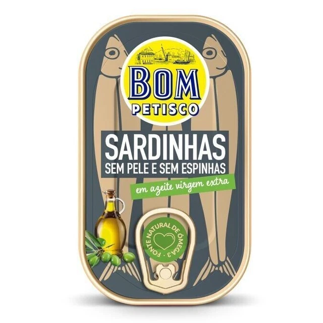 Sarde Portoghesi In Olio Extra Vergine Di Oliva - Bom Petisco 120G