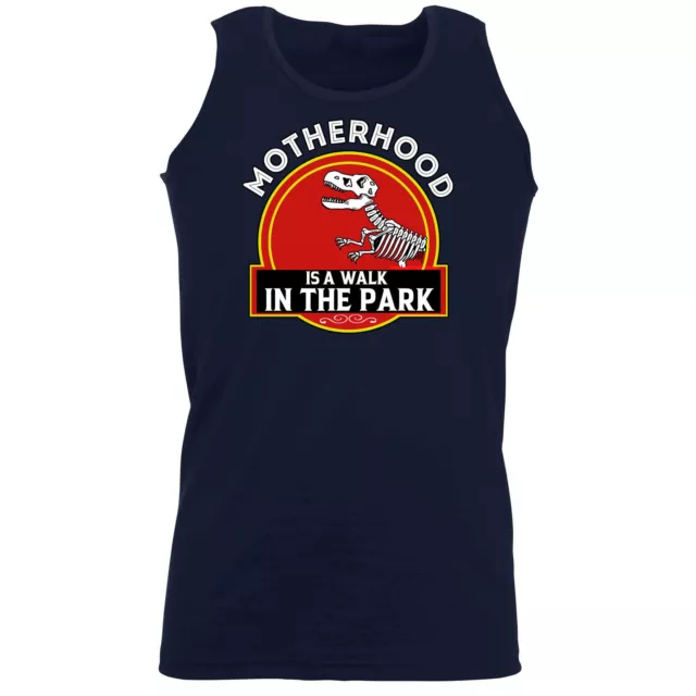 Motherhood Walk In The Park Mum Mothers Day Dinosaur - Singlet Vest Tank Top