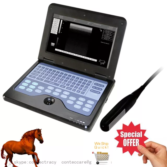 VET Veterinary Digital Laptop B-Ultrasound Scanner,7.5Mhz linear probe,cow,horse