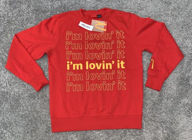McDonalds I'm Lovin' It Crewneck Sweater Long Sleeve Shirt BoxLunch Exclusive XS