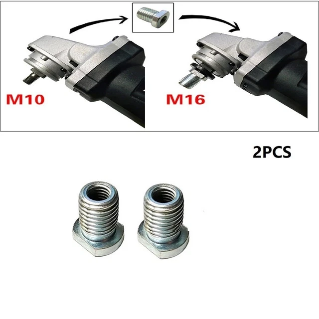 Adaptateur 2 Pièces Pour Meuleuse D'angle - Connecteur Noir Pour Disque De Coupe, Sans Marque
