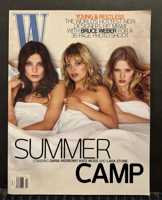 2008 July W Magazine, Kate Moss, Lara Stone, Daria Werbowy, Bruce Weber (B42)