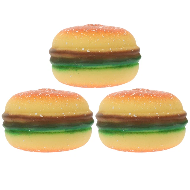 3 PIEZAS MODELOS LIFELISCHE HAMBURGUESAS MODELOS PLÁSTICO HAMBURGUESAS - Juguete para