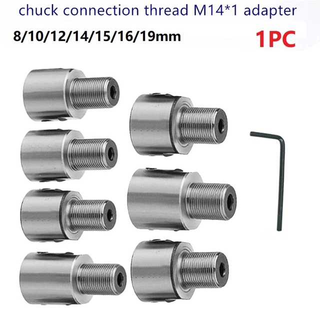 Adaptateur tige de raccordement douille haute précision M14 acier inoxydable