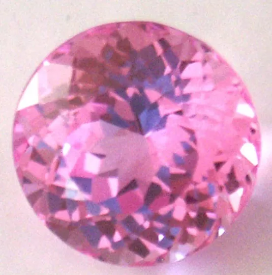 Top Synthetic Medium Pink Sapphire Double Round Brilliant cut, sizes 3 - 7.5 mm