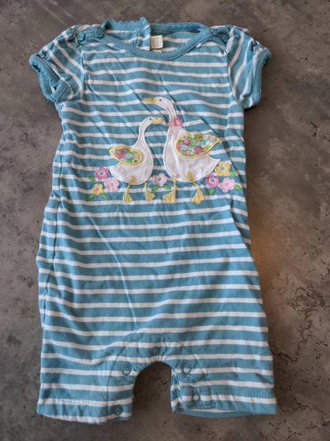 Lovely baby girls 6-9 months clothes romper short sleeve shorty JoJo maman bebe