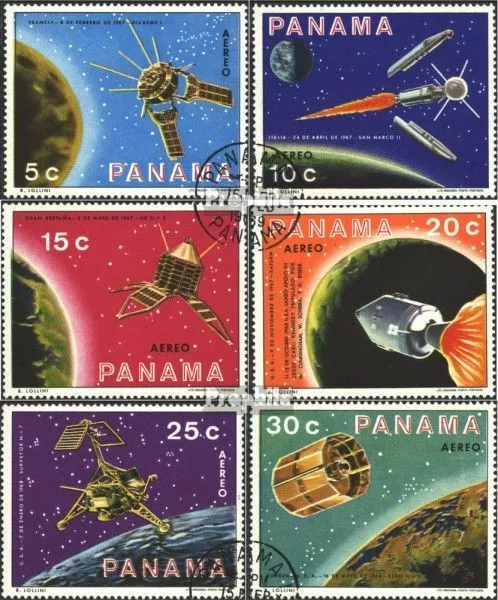 panama 1137-1142 oblitéré 1969 recherche spatiale