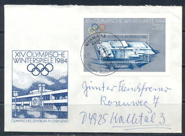 DDR 1983  Mich Nr block 74  Satzbrief Ersttag-Ortssonderstempel