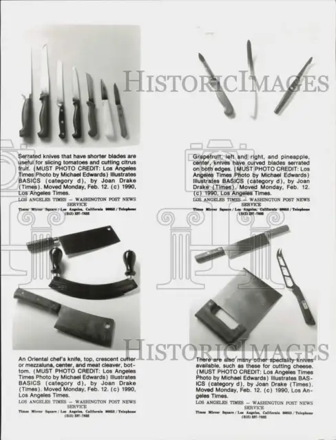 1990 Press Photo Collections of Specialty Knives - lrp95547
