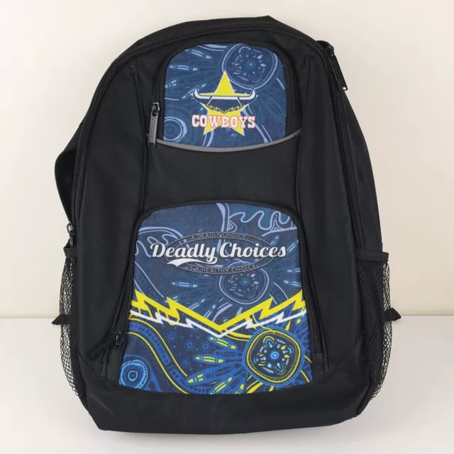 Struddys NRL Cowboys Rugby League Deadly Choices Back Pack Bag Aboriginal Health