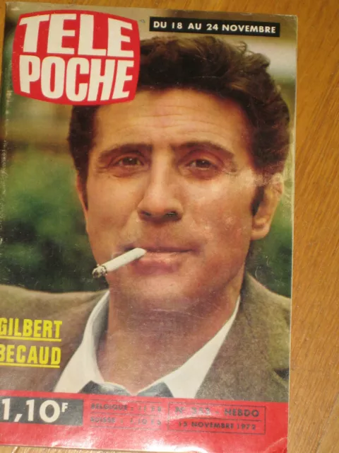 Tele Poche 1972  N° 353  Complet Gilbert Becaud