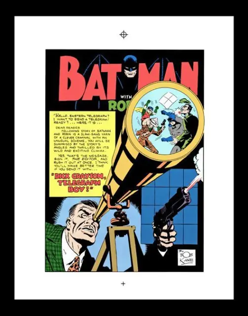 Jack Burnley Batman #22 Rare Production Art Pg 1