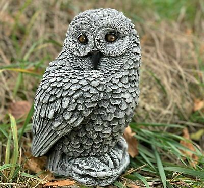UHU Sculpture en Pierre Plus Grand Uhu Hibou Chouette Résistant au Gel Figures de 