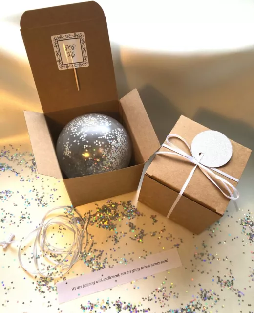 Personalised Secret Reveal Birthday Christmas Surprise Balloon Proposal Gift Box
