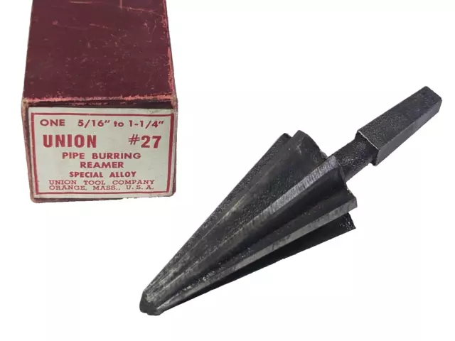 Vintage Union Tool Co. No 27 Pipe Burring Reamer 5/16" To 1-1/4"