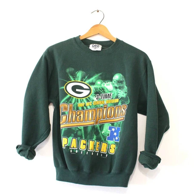 Vintage Kids Green Bay Packers Football Sweatshirt Large