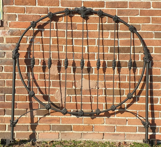 Ornate Oval Iron Bed Headboard Full Size 54" Wide Pretty Uship or Collect IL