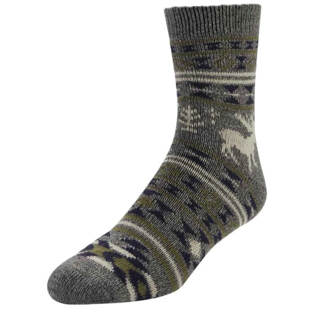 Sofsole Men's Snowbusters Casual Crew Socks Charcoal Sz L (Shoe Size 8-12.5) NEW